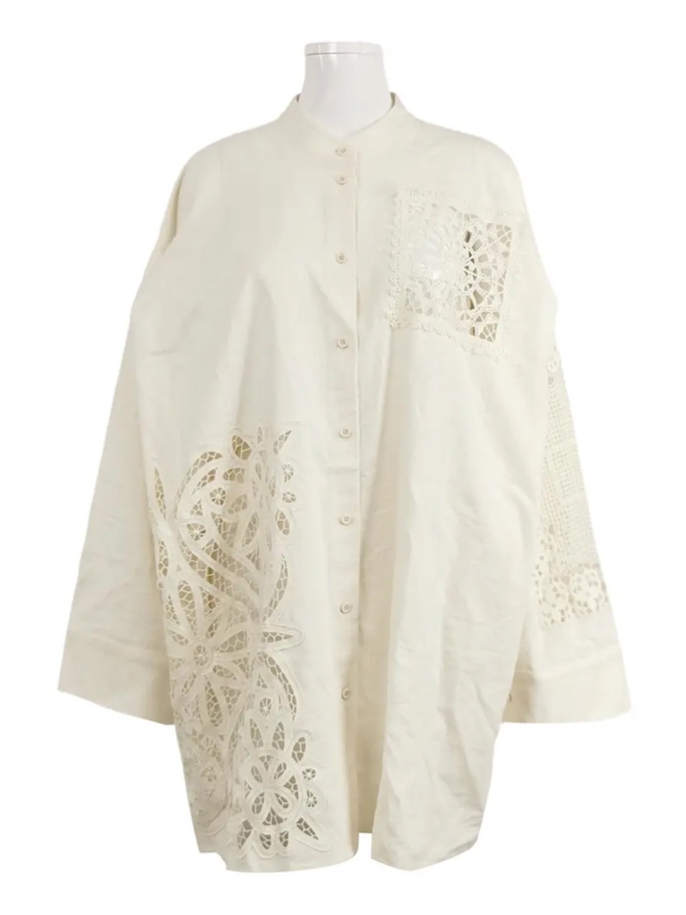 Acne Studios crochet panel button down tunic